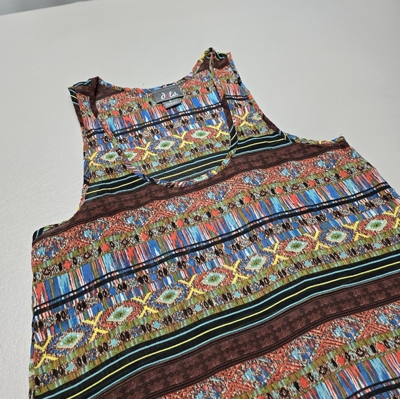 3/$15 Dots sheer boho tank top women's size small - Picture 2 of 8